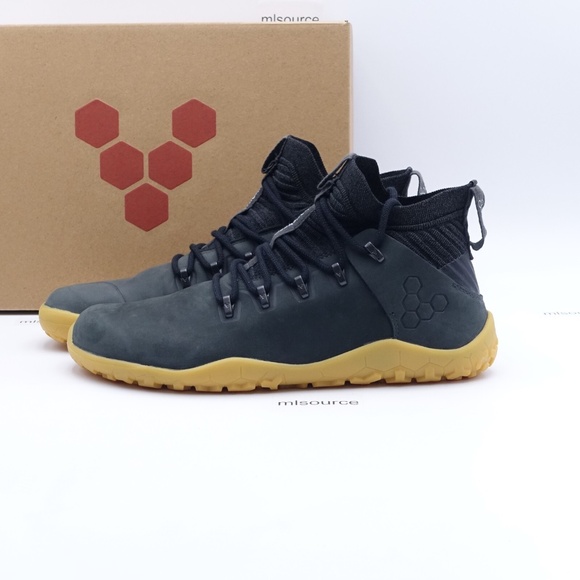 NEW Men's VivoBarefoot Magna FG Barefoot Hiking Boots 305080-01 Obsidian - Picture 1 of 9
